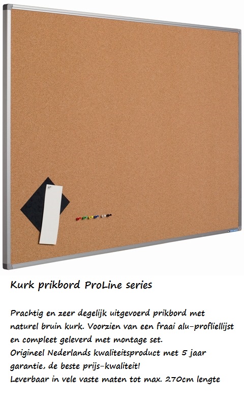 suspensie lucht zelf Kurk prikbord 120x200cm ProLine serie kopen