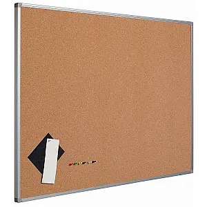 Prikbord perskurk met aluminium lijst. Verkrijgbaar in 6 standaard formaten