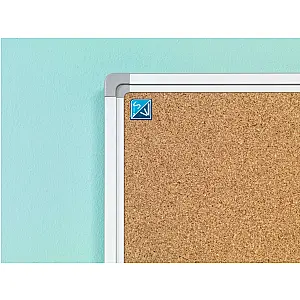 Prikbord perskurk met aluminium lijst. Verkrijgbaar in 6 standaard formaten